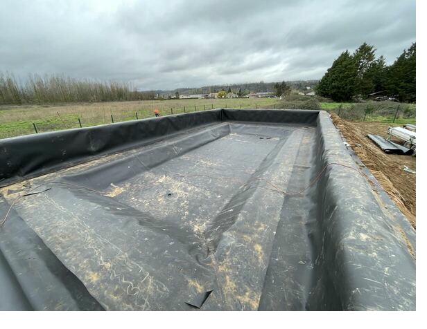 Bassin étanche finalisé